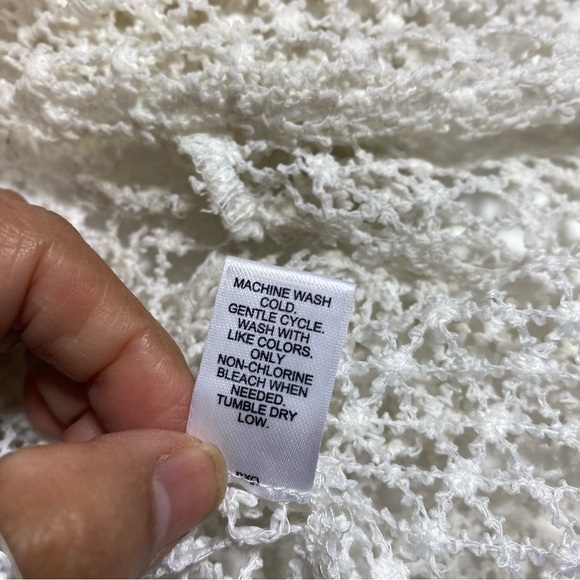 Cato Boho Crochet Open Cardigan Cream Sz 18-20 Bell Long Sleeves Open Sa… - Picture 10 of 11